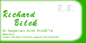 richard bilek business card